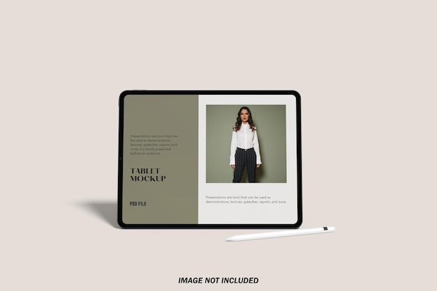 Mockup di schermo tablet minimalista