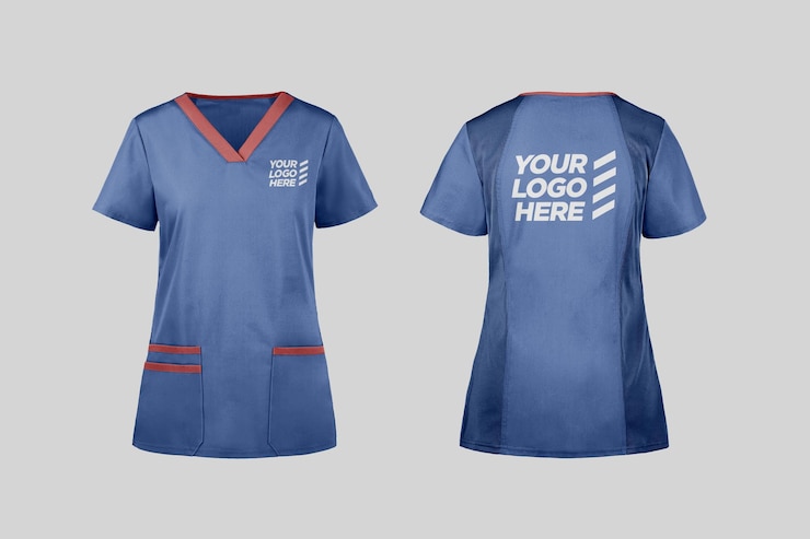 PSD mockup di scrub medico