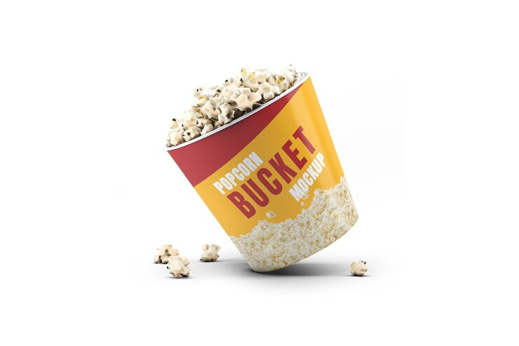 Mockup di secchio per popcorn