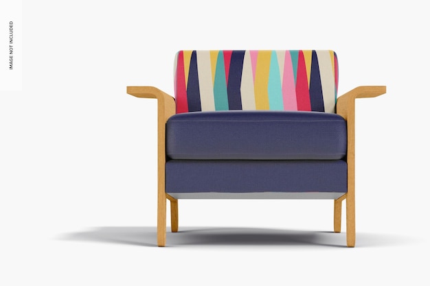 Mockup di sedia da soggiorno, vista frontale