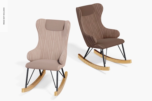 Mockup di sedie a dondolo per la casa