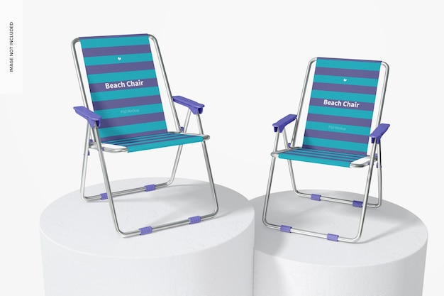 Mockup di sedie a sdraio