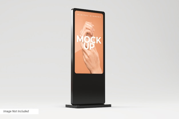 Mockup di segnaletica digitale in piedi