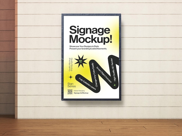 Mockup di segnaletica pubblicitaria
