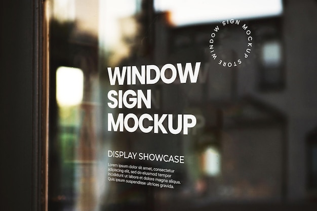 Mockup di segno finestra