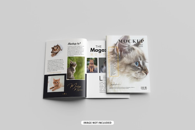 Mockup di set di riviste A4