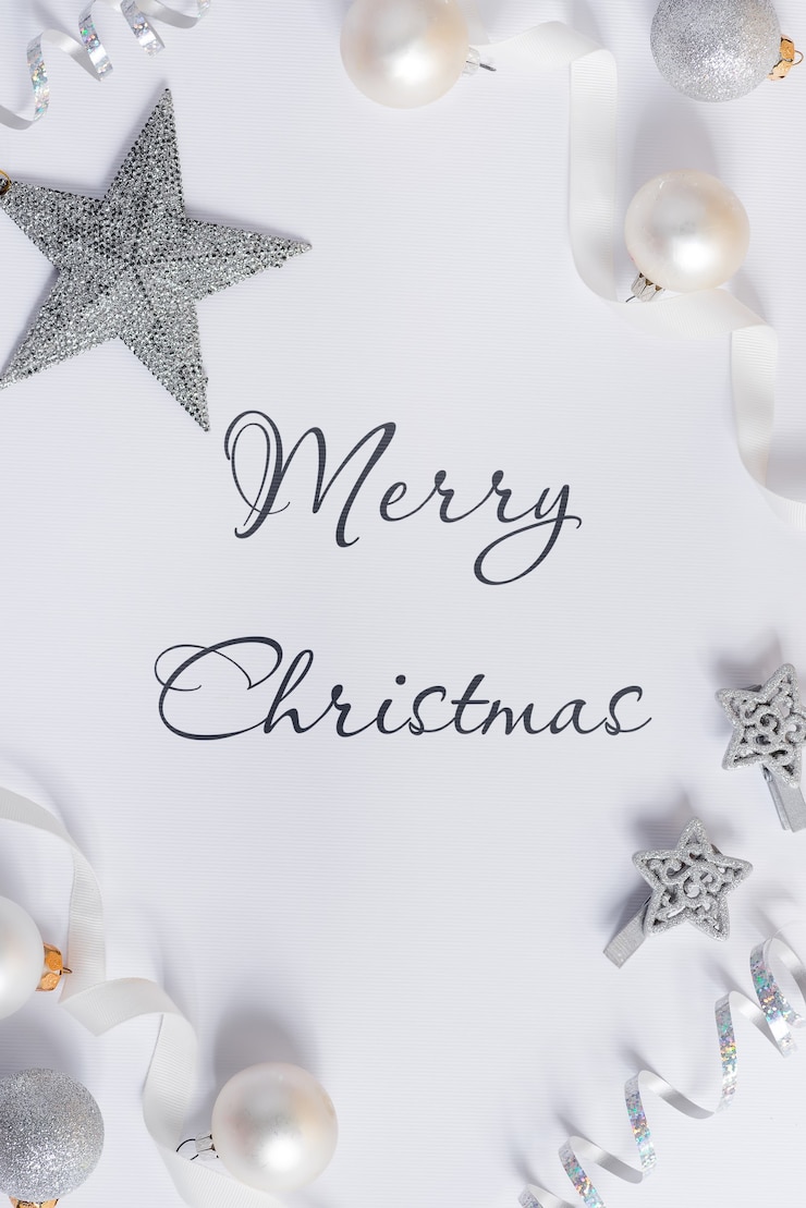 PSD mockup di sfondo bianco di natale con decorazioni