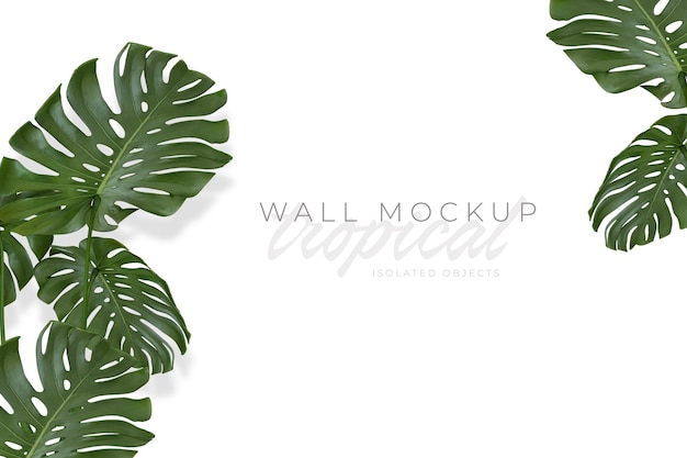Mockup di sfondo tropicale ed estivo