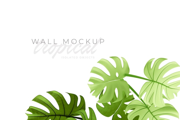 Mockup di sfondo tropicale ed estivo