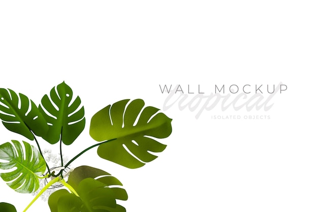 Mockup di sfondo tropicale ed estivo