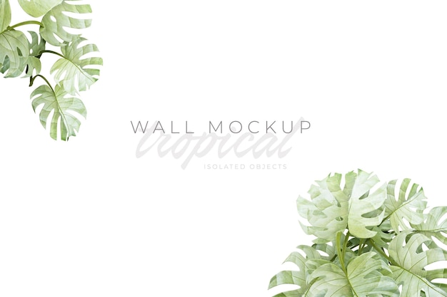 Mockup di sfondo tropicale ed estivo