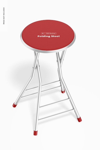 Mockup di sgabello pieghevole, vista frontale