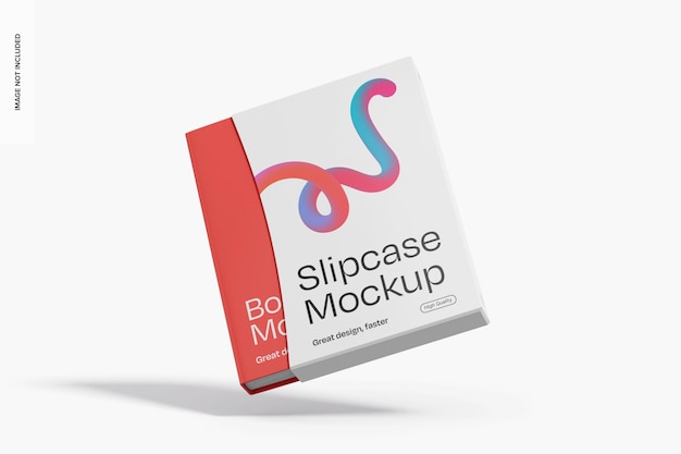 Mockup di Slipcase Book che cade