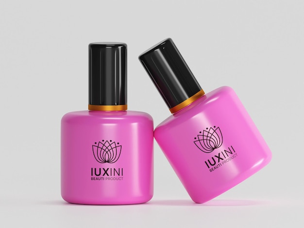 Mockup di smalto per unghie cosmetico