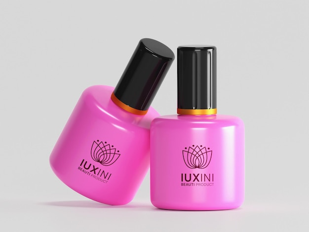 Mockup di smalto per unghie cosmetico