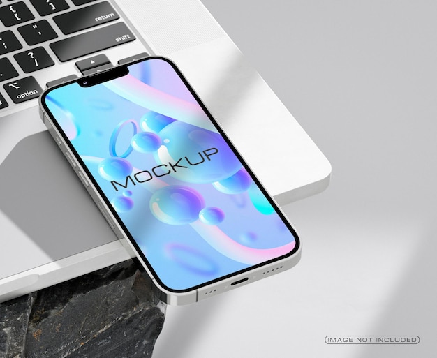 mockup di smartphone a schermo intero per la presentazione