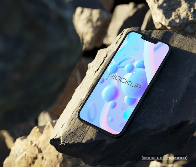 mockup di smartphone a schermo intero per la presentazione