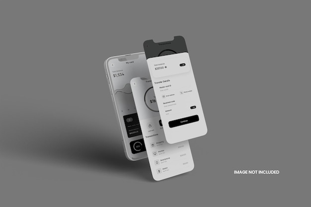 Mockup di smartphone con display a schermo mobile