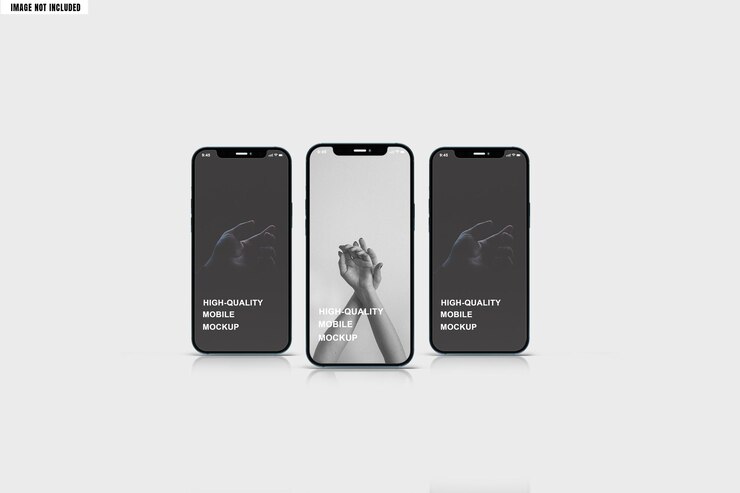 Mockup di smartphone con riflesso reale
