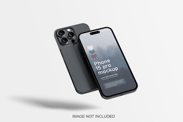 Mockup di smartphone galleggiante realistico