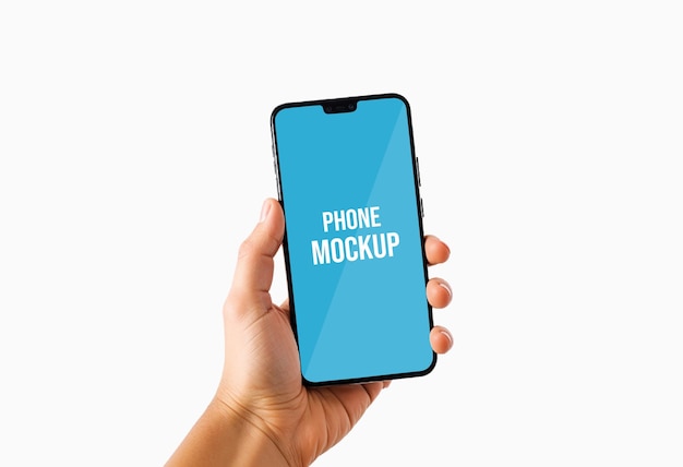 Mockup di smartphone in mano
