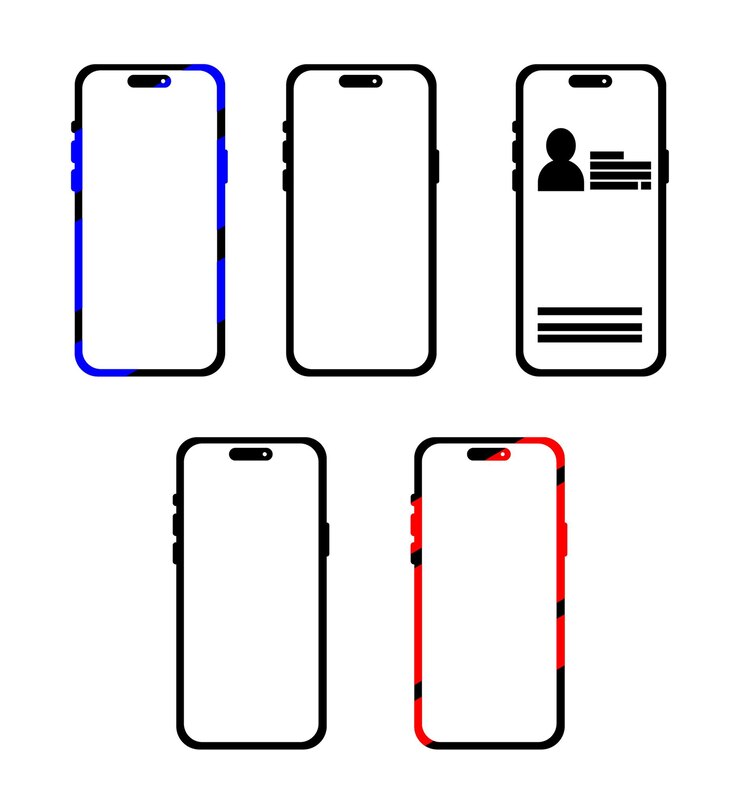 PSD mockup di smartphone in vari stili