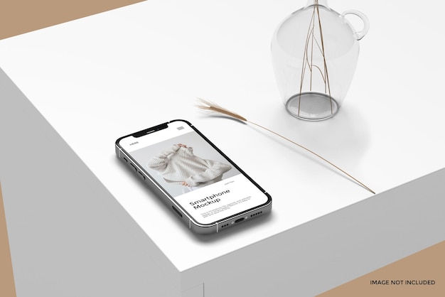 Mockup di smartphone moderno sul tavolo