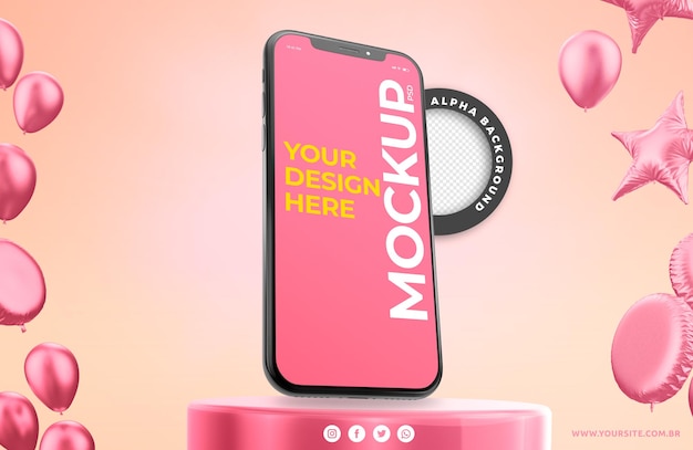 mockup di smartphone per le promozioni