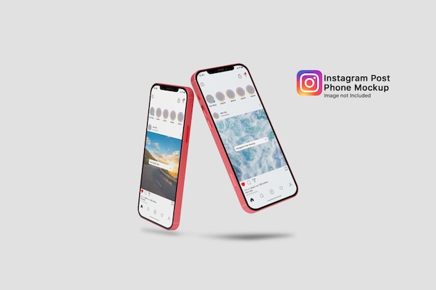 Mockup di smartphone per social media