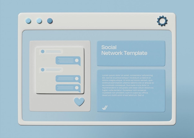 Mockup di social network