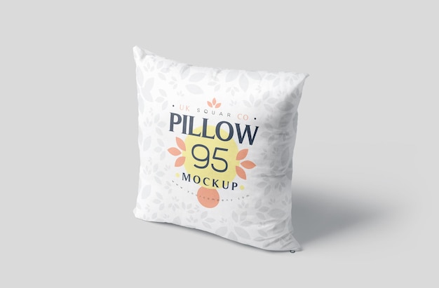 Mockup di soffice cuscino quadrato