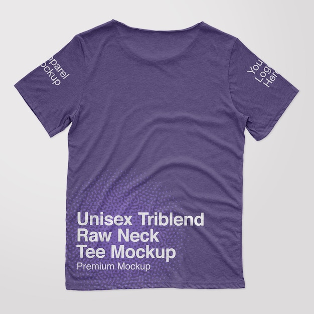Mockup di t-shirt con collo grezzo unisex Triblend