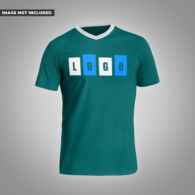 Mockup di t-shirt con scollo a V