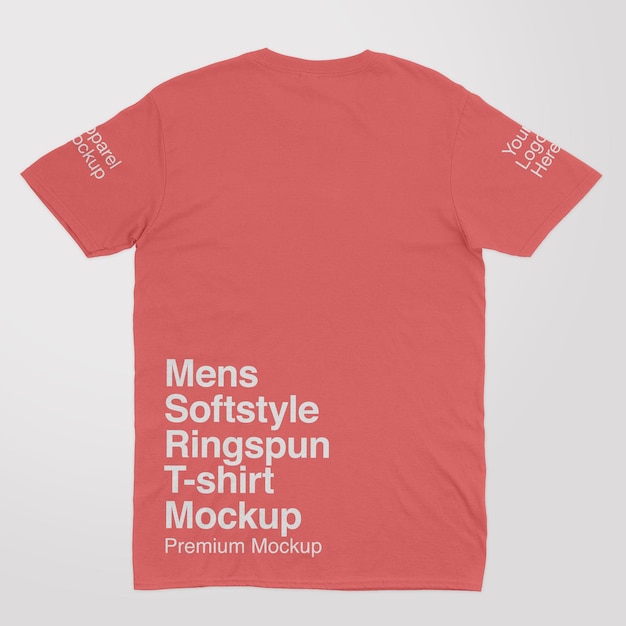 Mockup di t-shirt da uomo Softstyle Ringspun Back