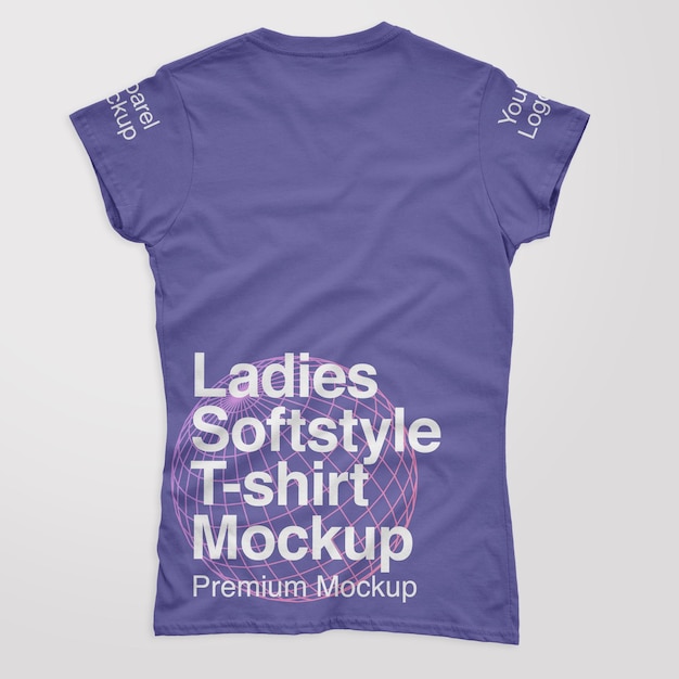 Mockup di t-shirt posteriore Softstyle da donna