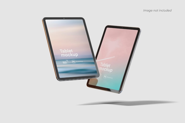 Mockup di tablet galleggianti