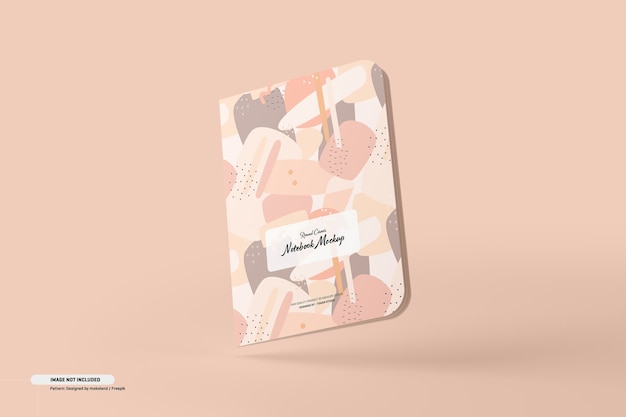 Mockup di taccuino ad angolo rotondo