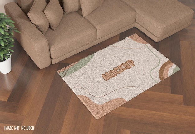 Mockup di tappeti realistico