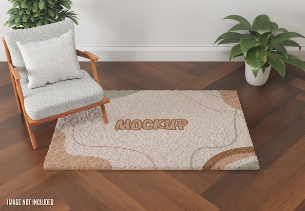Mockup di tappeti realistico