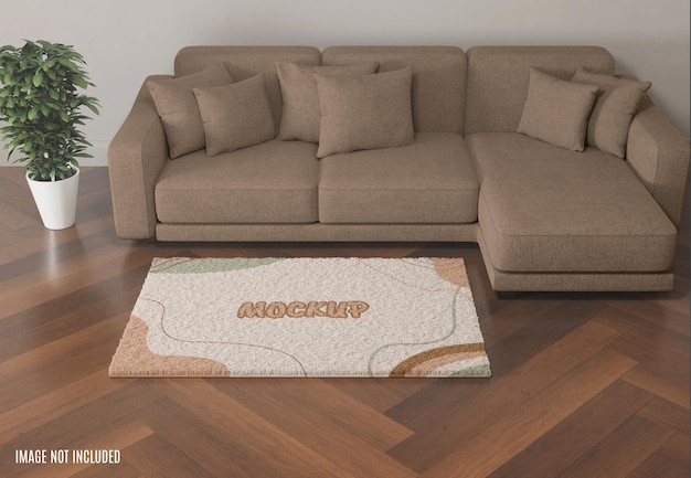 Mockup di tappeti realistico