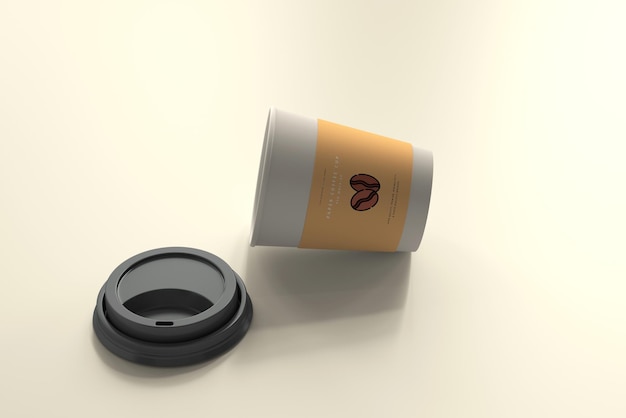 Mockup di tazza da caffè in carta di piccole dimensioni