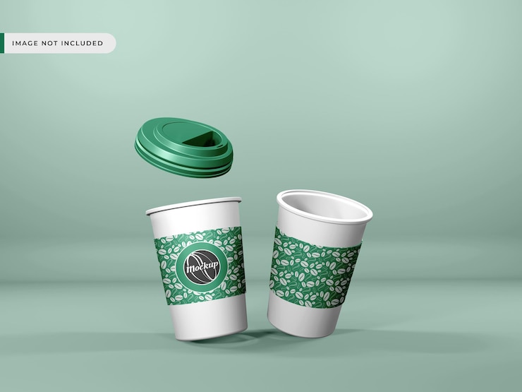PSD mockup di tazza di caffè caffetteria