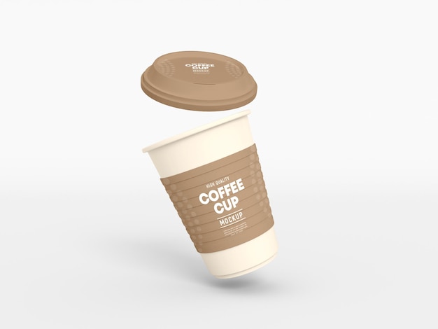 Mockup di tazza di caffè in carta da asporto