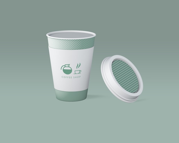 Mockup di tazza di caffè in carta