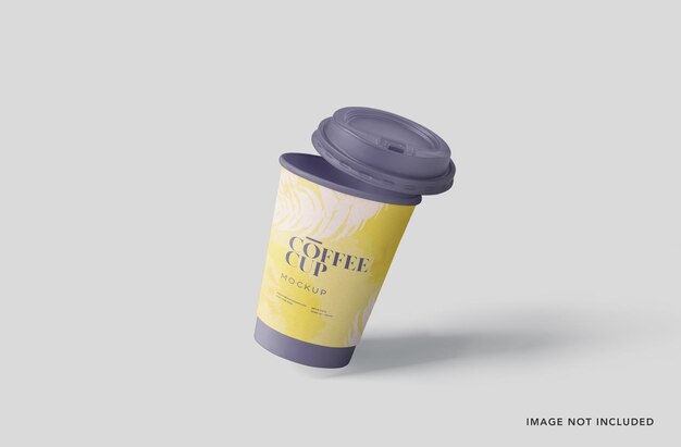 Mockup di tazza di caffè usa e getta per uso esterno