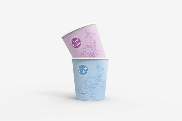 Mockup di tazza di carta