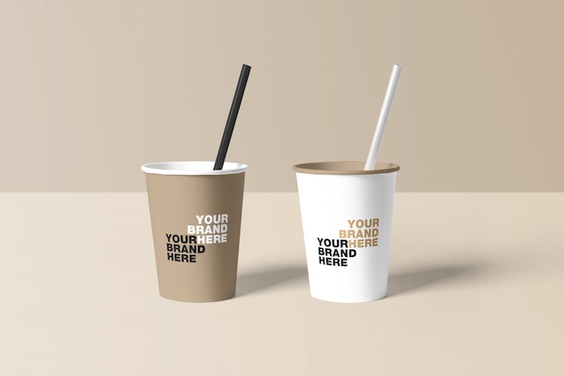 Mockup di tazza di carta