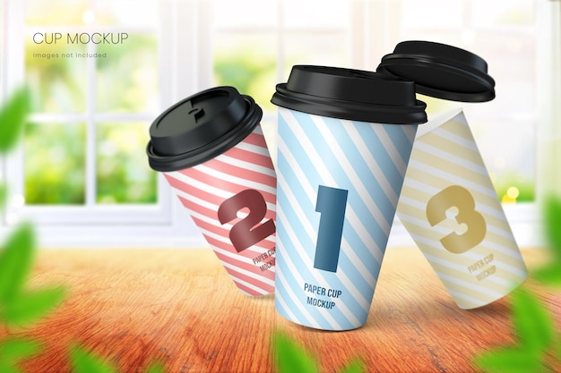 Mockup di tazza di carta