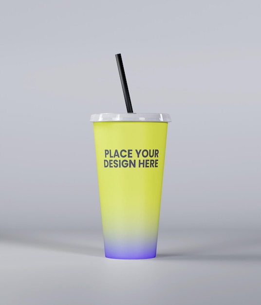 Mockup di tazza di plastica