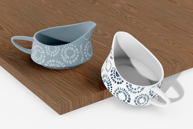 Mockup di tazza di salsa di immersione fatta a mano